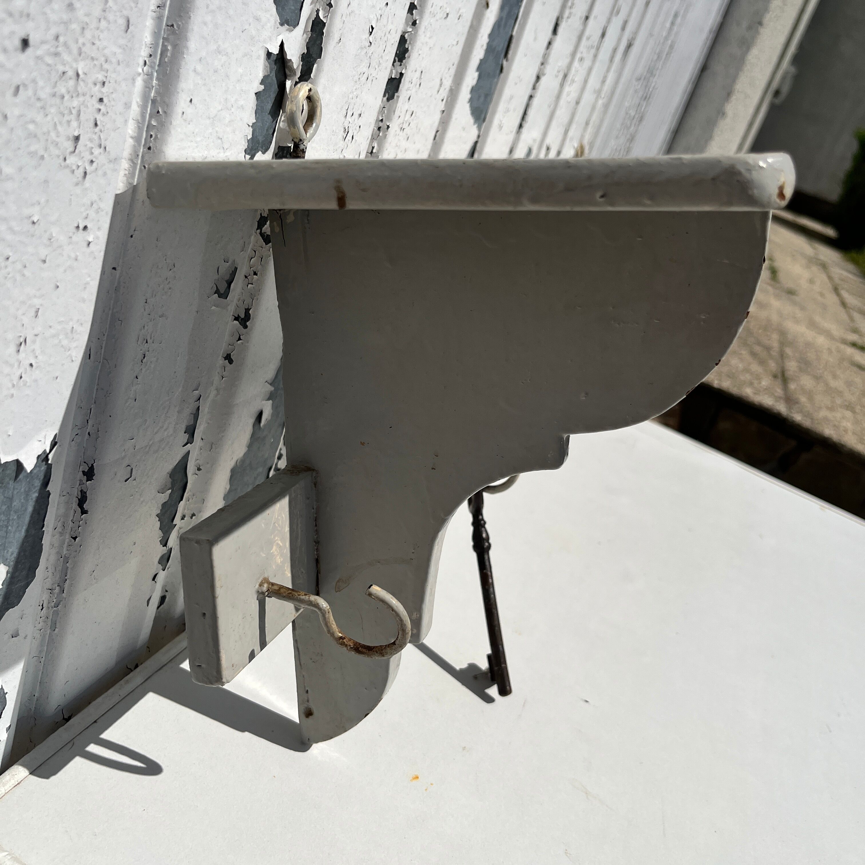 Painted wooden kitchen shelf