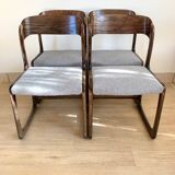 Suite of 4 Baumann sled chairs