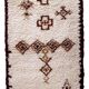 Vintage moroccan rug berber handmade 74cm x 136cm 1970s