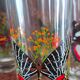Set of 10 butterfly glasses from the Reims glassworks, vintage.