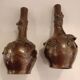 Paire de vases soliflore en bronze. Japon, XIX eme Siècle.-