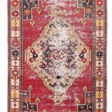 248x123cm red handmade turkish rug
