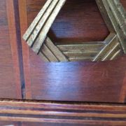 Art Deco chest of drawers - 4 drawers - locks - checkered wood veneer top - 50s