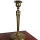 Pair of brass candlesticks, 19th century, neoclassical style.