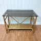 Vintage rattan and smoked glass desk