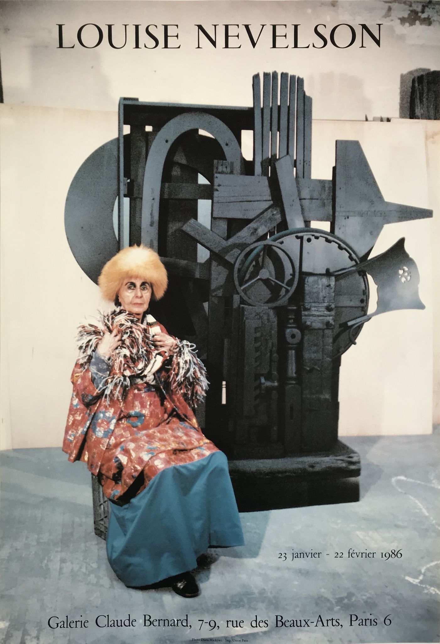 Exhibition poster of Louise Nevelson at the Galerie Claude Bernard, 1986