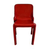Red chair "selene" by vico magistretti for artemide of the 60s