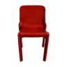 Red chair "selene" by vico magistretti for artemide of the 60s