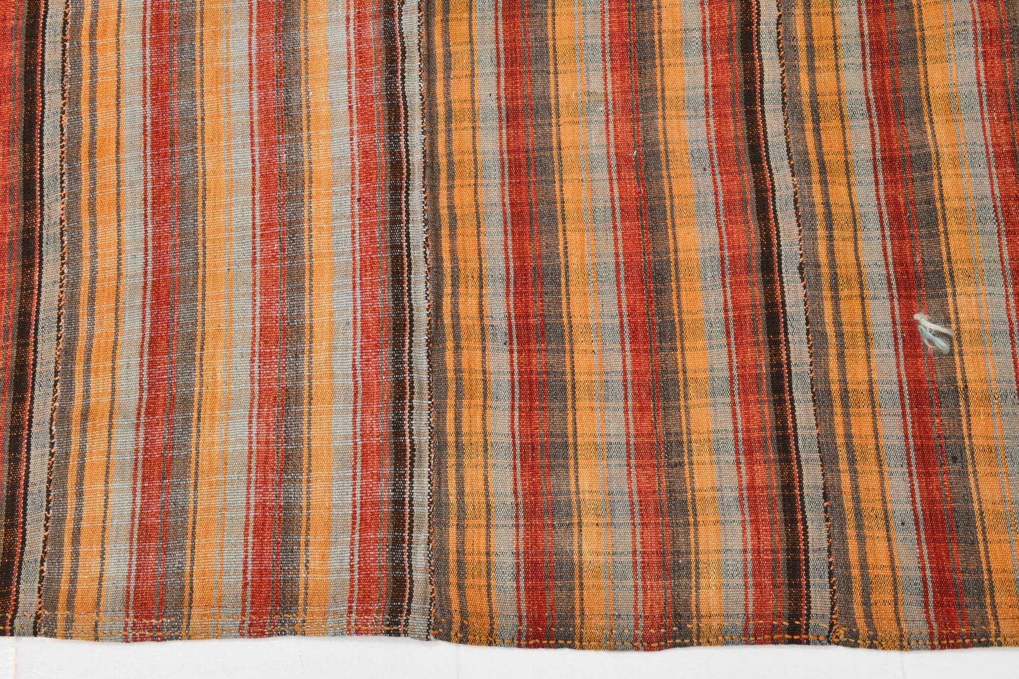 Red & Orange Bohemian Kilim Rug, 223x277Cm