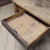 Old rustic bistro table in old solid oak -1m