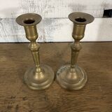 Pair of brass candlesticks
