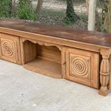 2-part Breton sideboard renovated in solid raw oak 200cm