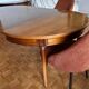 Louis XVI round table in solid wood – extendable to 210 cm – 2 extensions