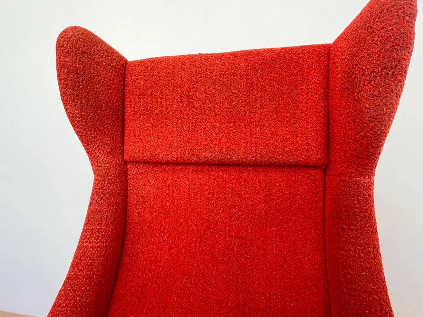 Original design fiberglass wing chair by Miroslav Navratil, 1970s