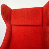 Original design fiberglass wing chair by Miroslav Navratil, 1970s