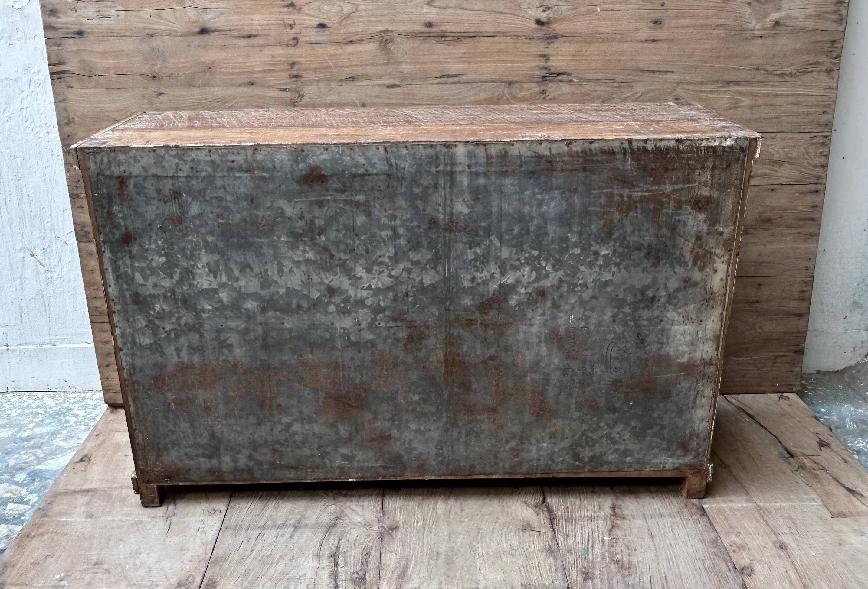 glazed teak buffet with original patina