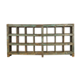 24-square wooden workshop shelf