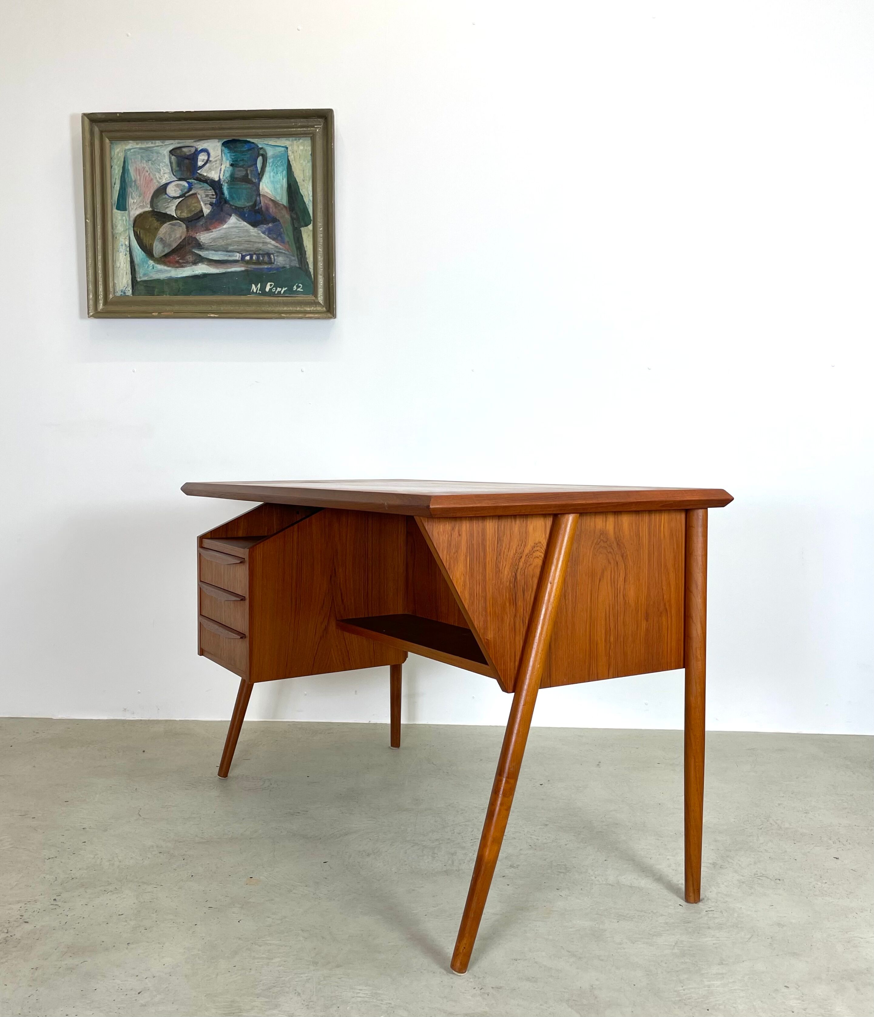 MidCentury Teak Desk by Tibergard, Denmark 1960