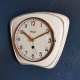Vintage ceramic clock silent wall clock "Kieninger golden cream"