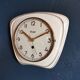 Vintage ceramic clock silent wall clock "Kieninger golden cream"