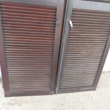 Suite of 4 wooden shutters L 69.5 x H 247 cm
