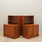 Set of teak bookcases, danish design, 1960s, production : denmark