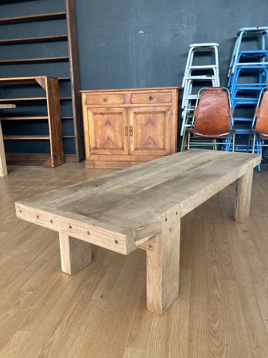 Solid oak coffee table