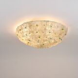 Barovier & Toso Grande Plafonnier Fleur en Verre de Murano Millefiori, Italie, Années 1960