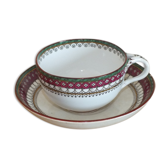 Lunch Cup with Saucer Creil Montereau Venetian