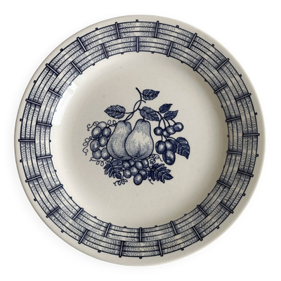 Assiette à motif de fruits