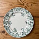 Set of 6 old flat plates Terre de Fer