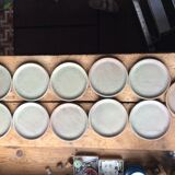 Set of 12 large and 11 small sandstone plates