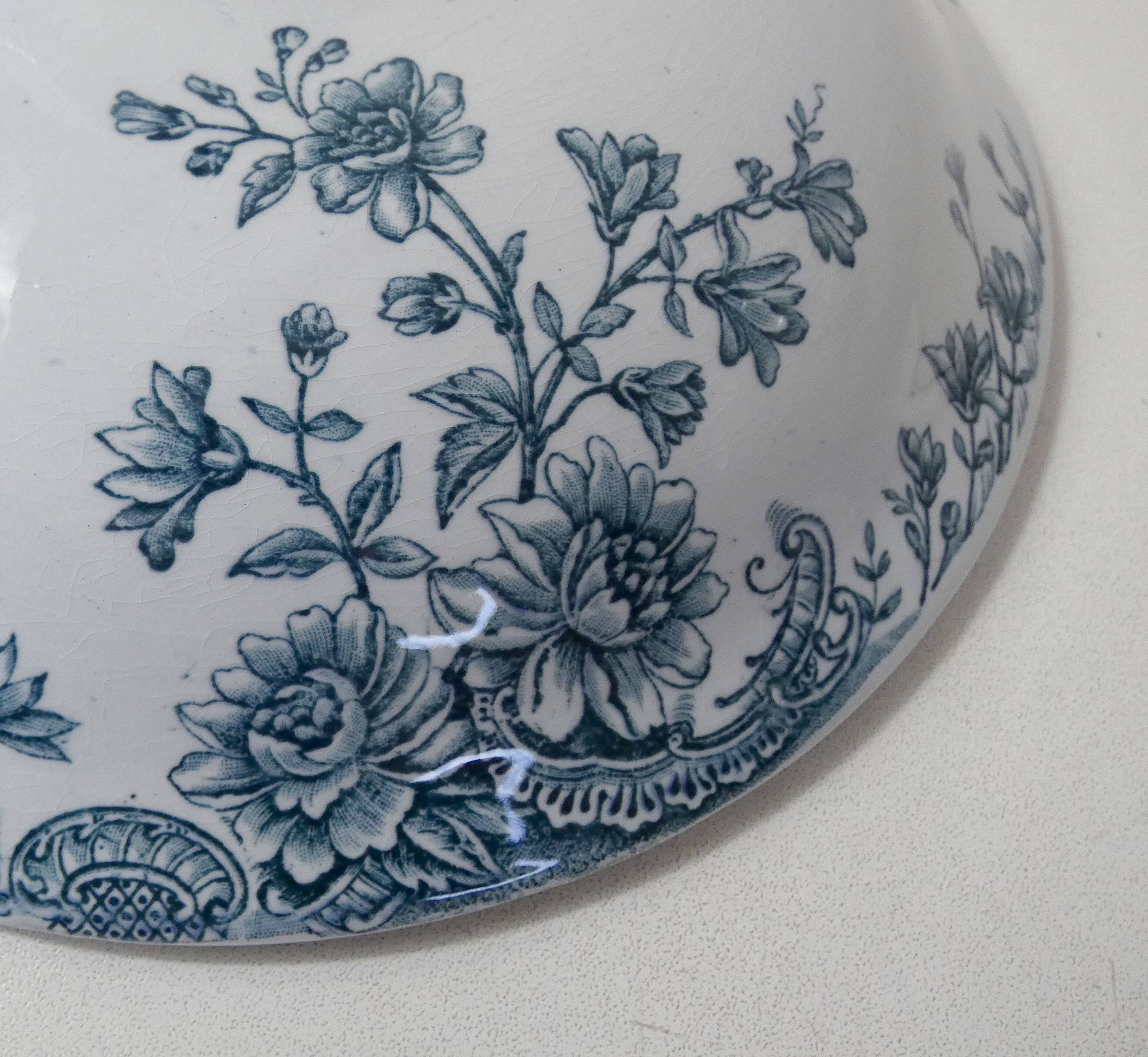 Iron earth tureen flowers althaea