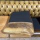 Chesterfield 3-seater leather sofa - 1960s