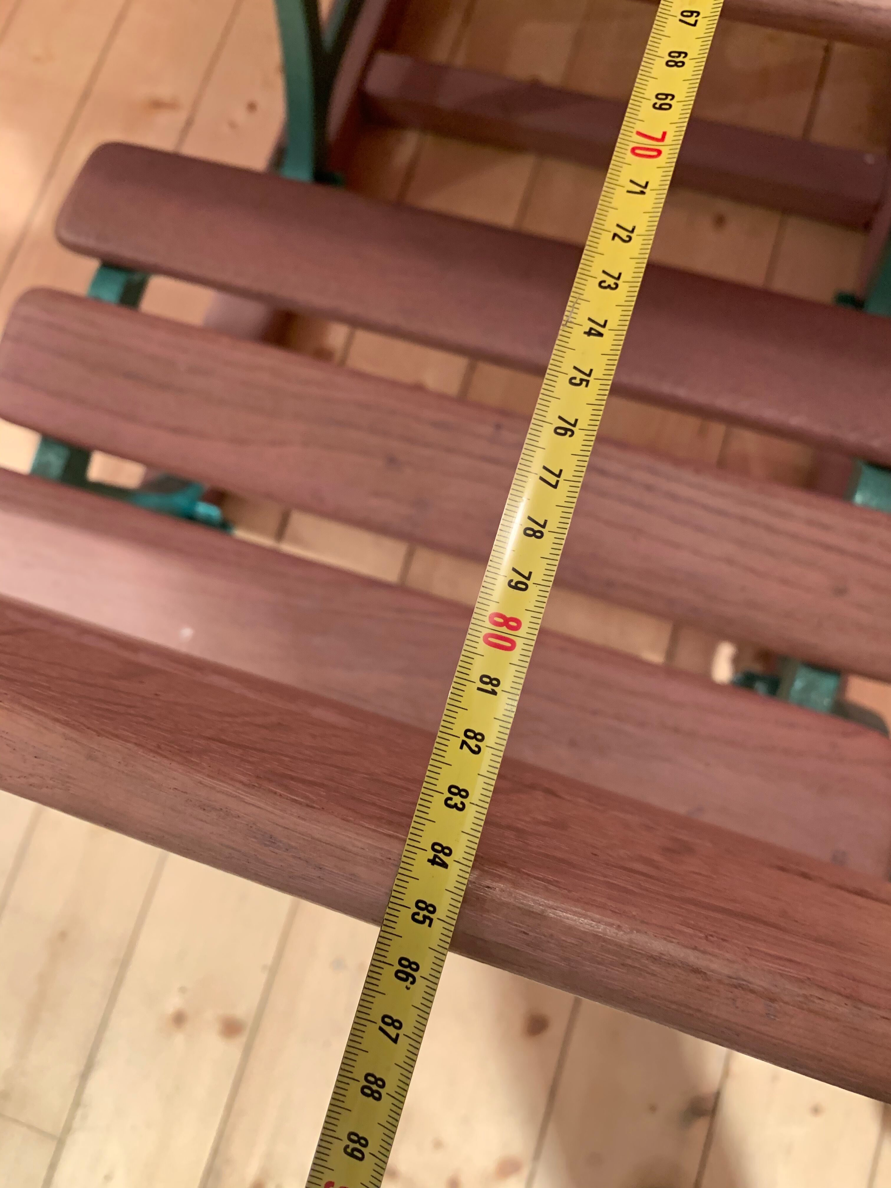 Cast iron and wood school desk