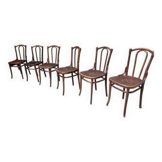 Série de 6 chaises bistrot vintage