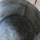Round zinc basin with two handles vintage garden