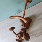 Coat holder hooks bar bistro curved wood