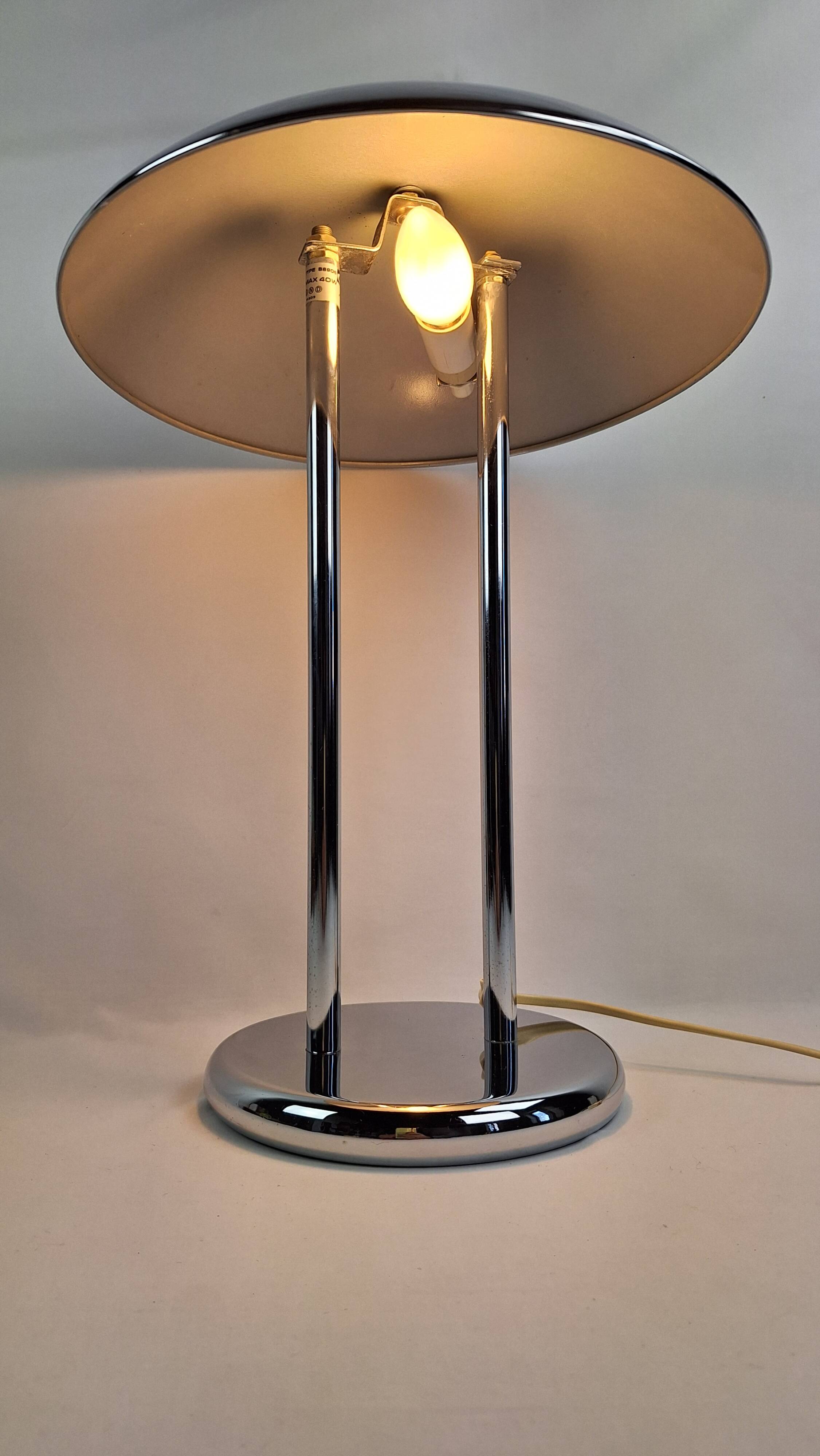 Vintage chrome lamp by Robert Sonneman, Space Age, Midcentury.