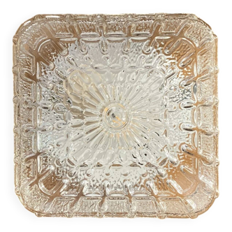 Vintage wall light in glass, square ceiling light 20 cm