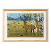 Poster “Deer”, after an Art Nouveau lithograph from 1897