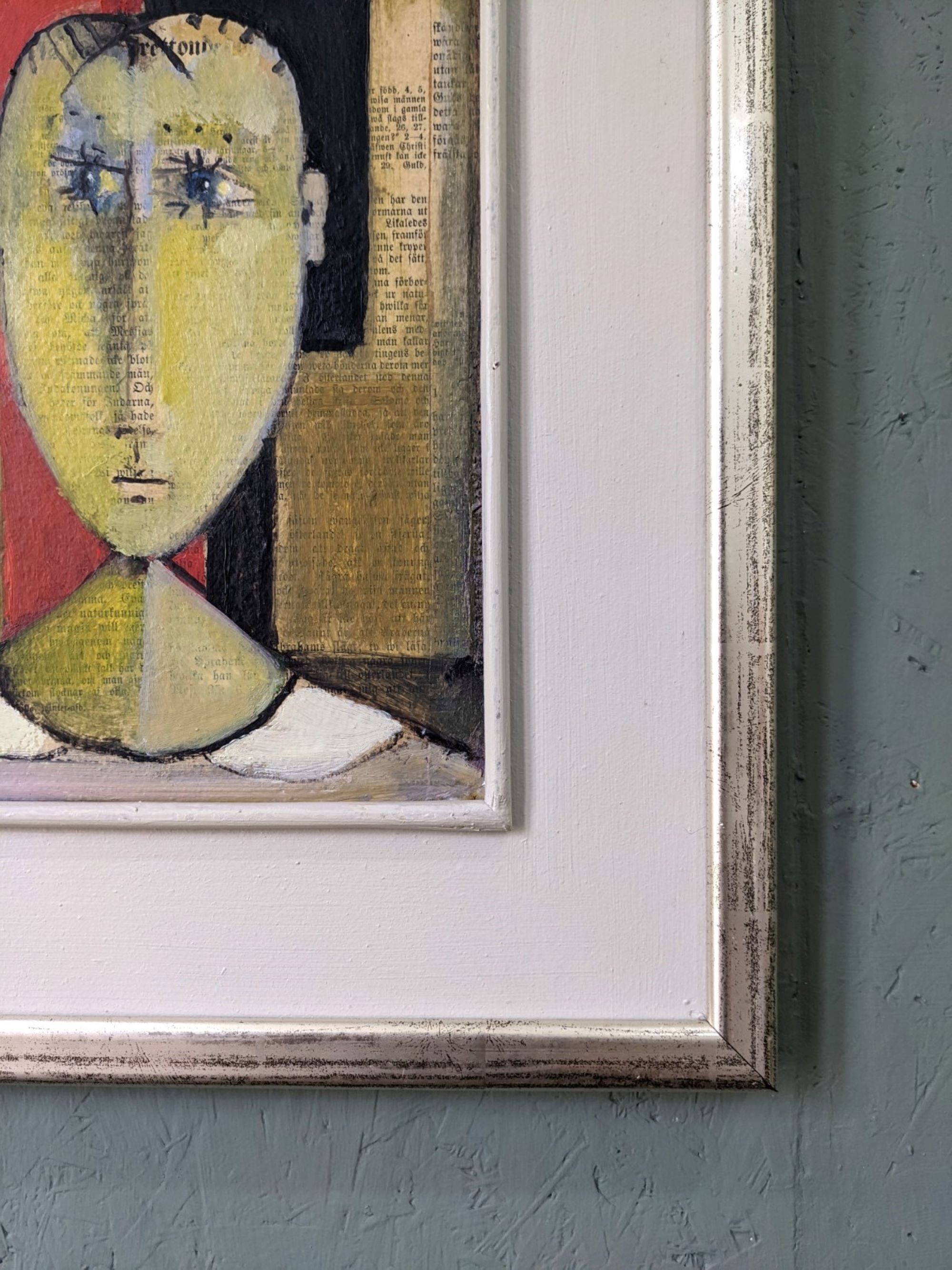 Contemporary Figurative Oil Painting "Portrait of a Boy" Framed, 2009