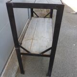 Desserte d'atelier fer et bois