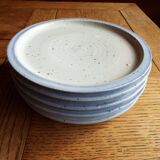 5 assiettes à dessert en grès