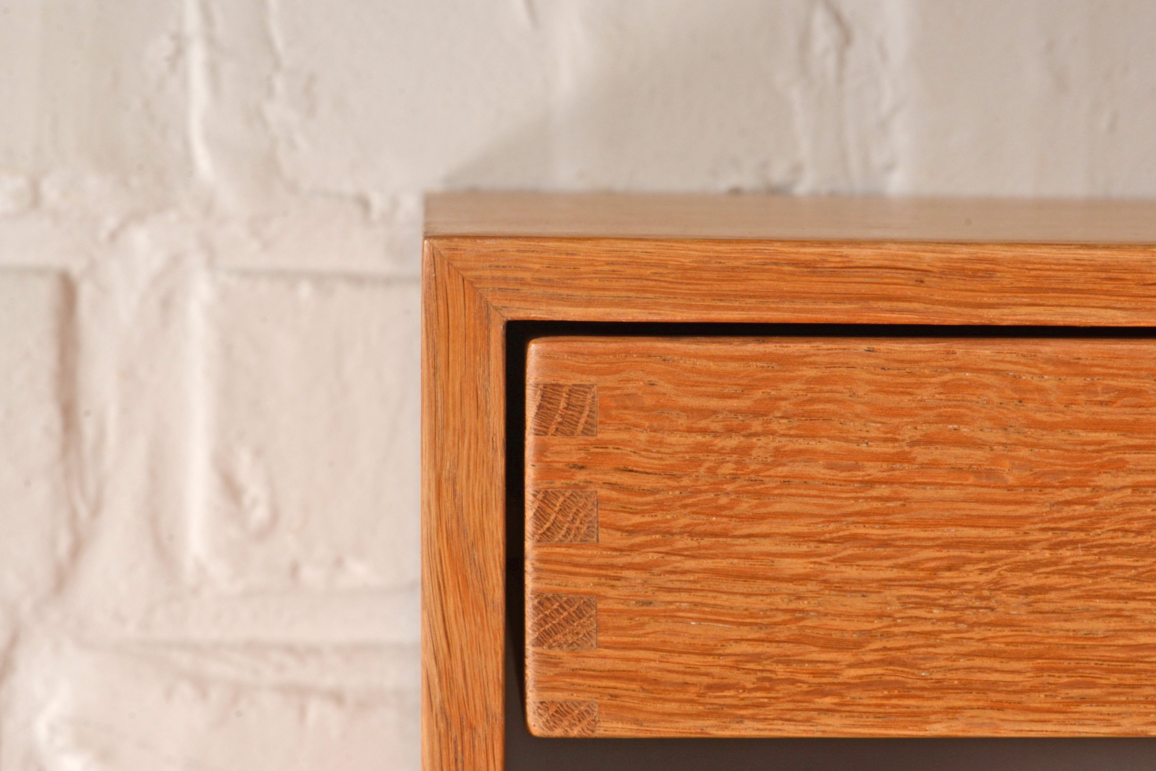Kai Kristiansen, two tables nightstands oak, Denmark around 1960