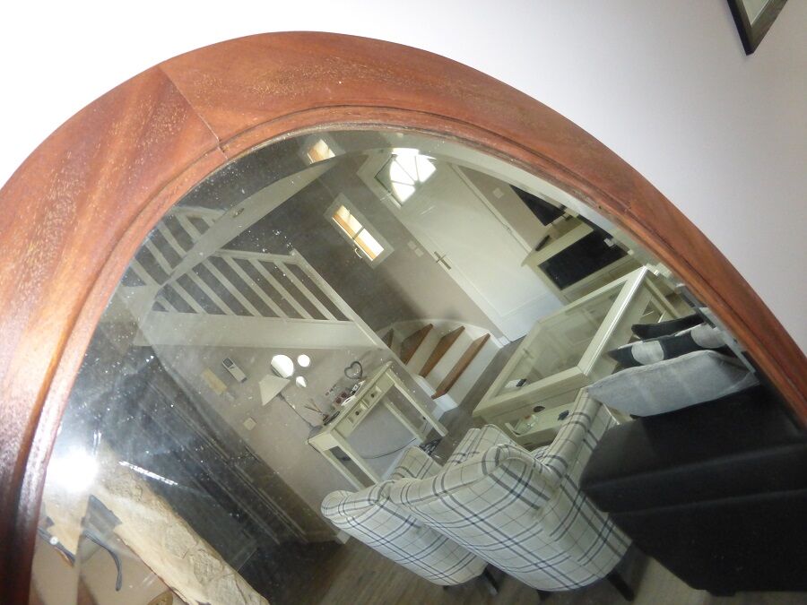 Beveled mirror oval 164x102cm