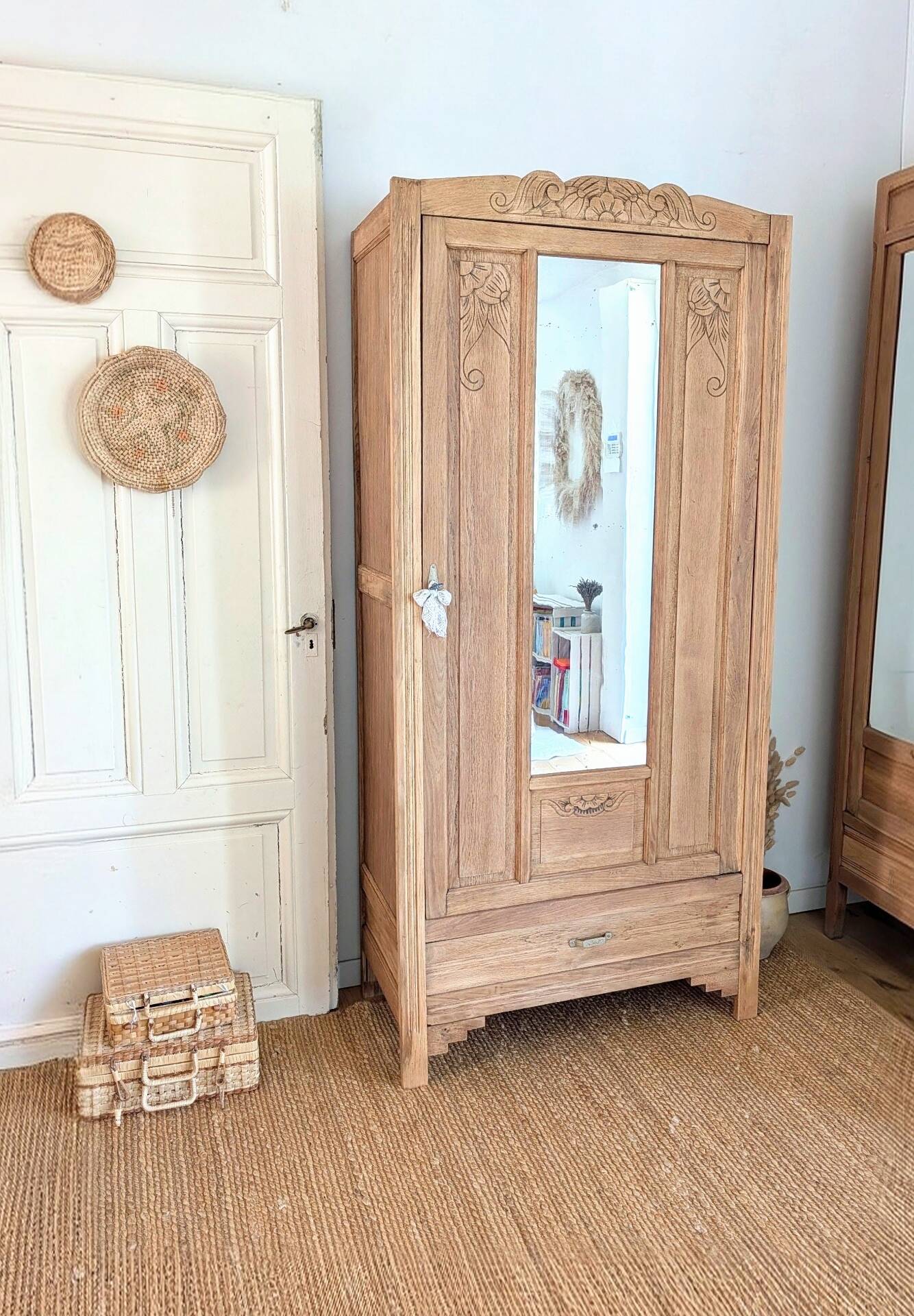Parisian Art Deco wardrobe in oak