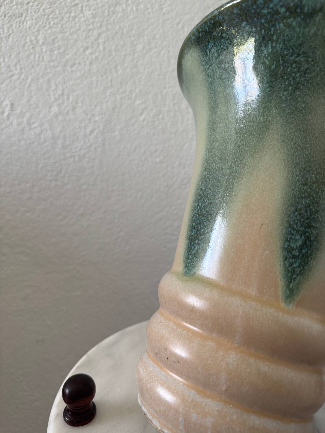 Art Deco flamed stoneware vase