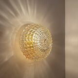 Pair of glass wall lights, 1960s