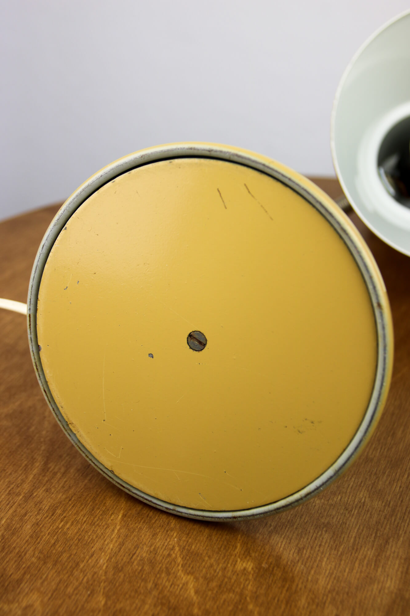 Adjustable Desk Lamp in Sand Painted Metal and Chrome-Plated Spiral Arm, 1970s